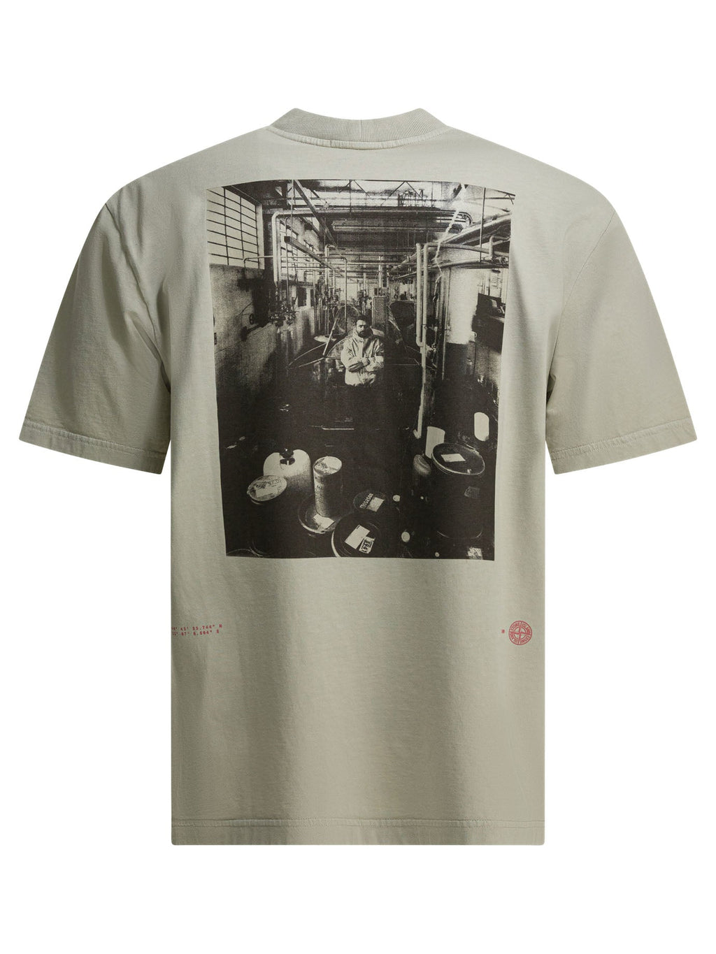 Stone Island Crew-neck T-shirt With Logo And Print