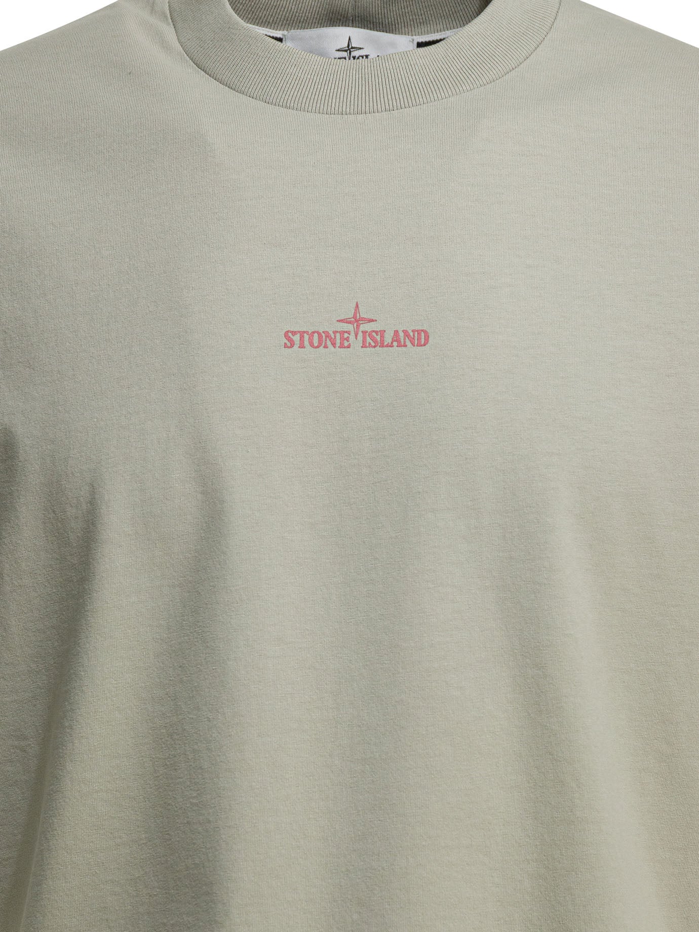 Stone Island Crew-neck T-shirt With Logo And Print