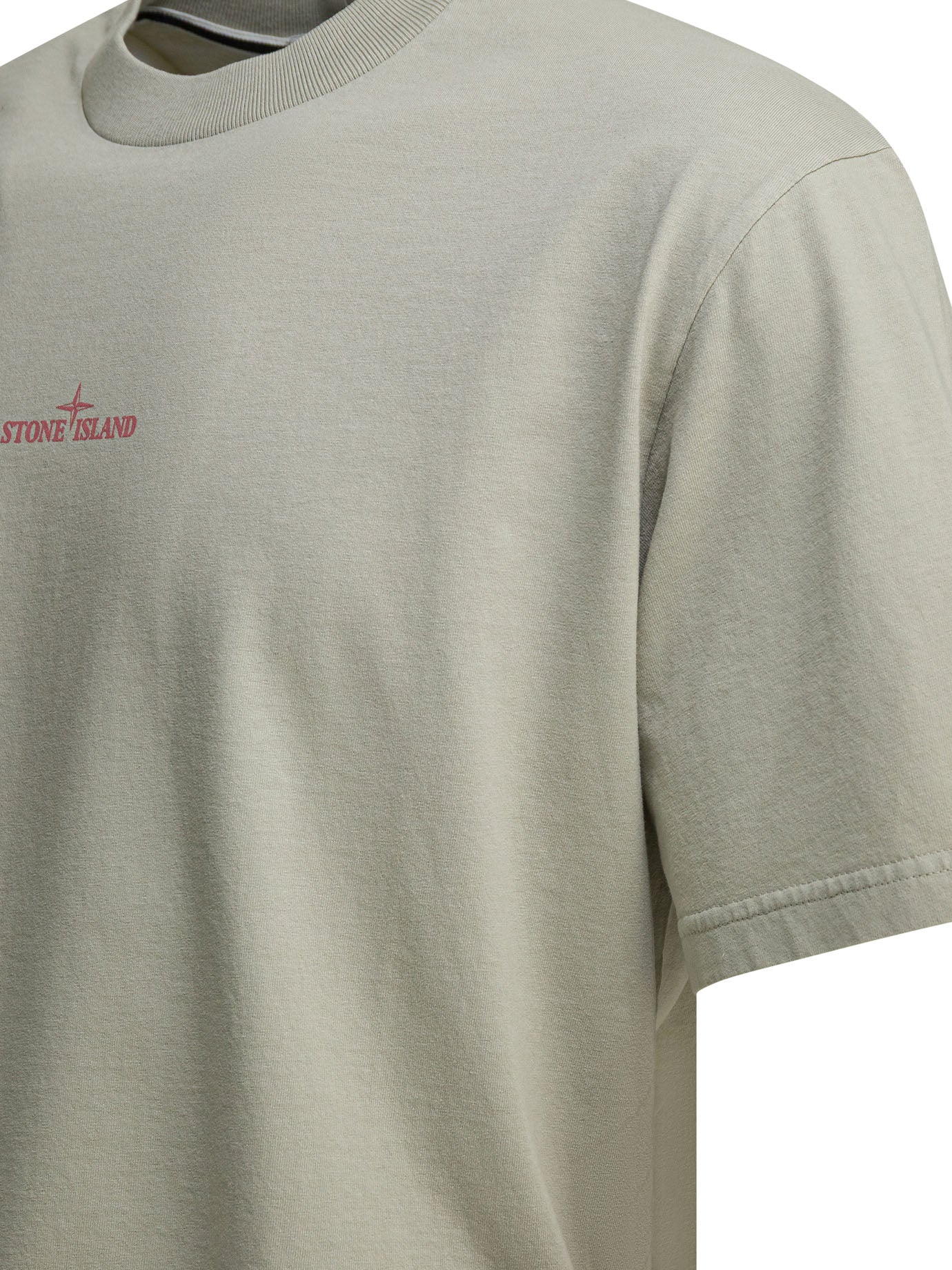 Stone Island Crew-neck T-shirt With Logo And Print