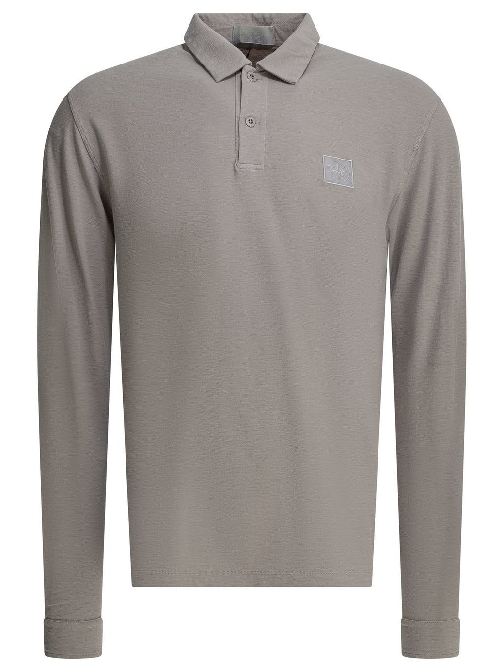 Stone Island Polo Shirt With Buttons And Logo