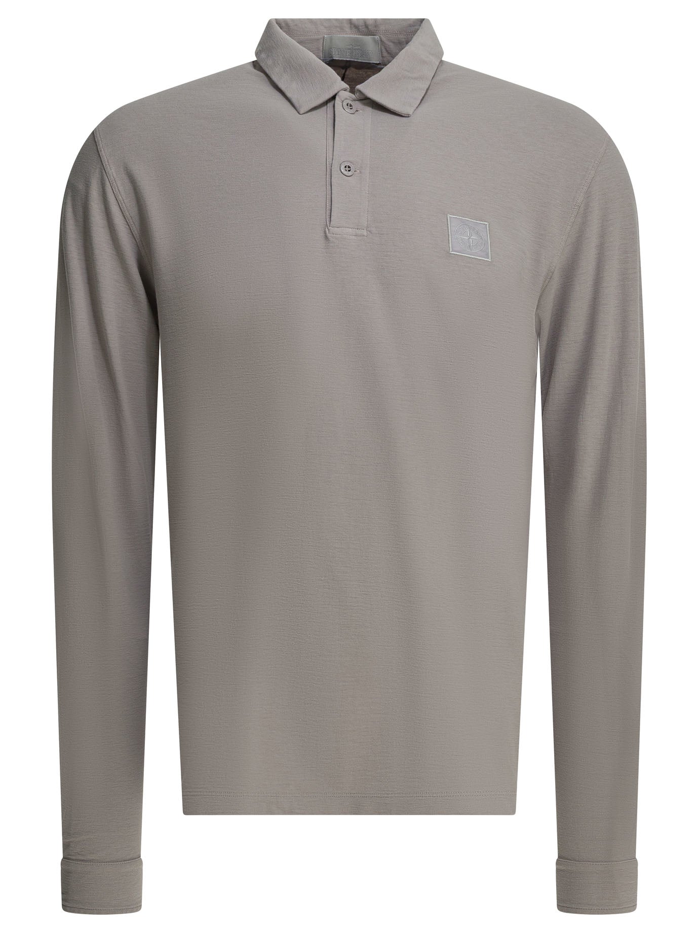 Stone Island Polo Shirt With Buttons And Logo