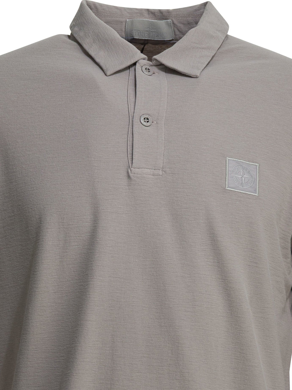 Stone Island Polo Shirt With Buttons And Logo