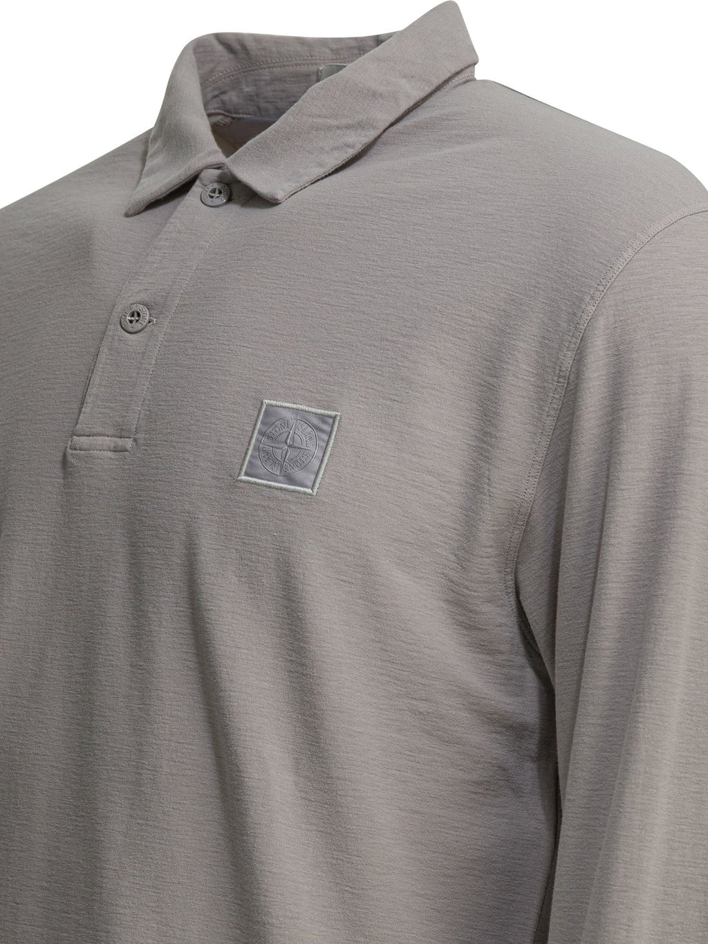 Stone Island Polo Shirt With Buttons And Logo