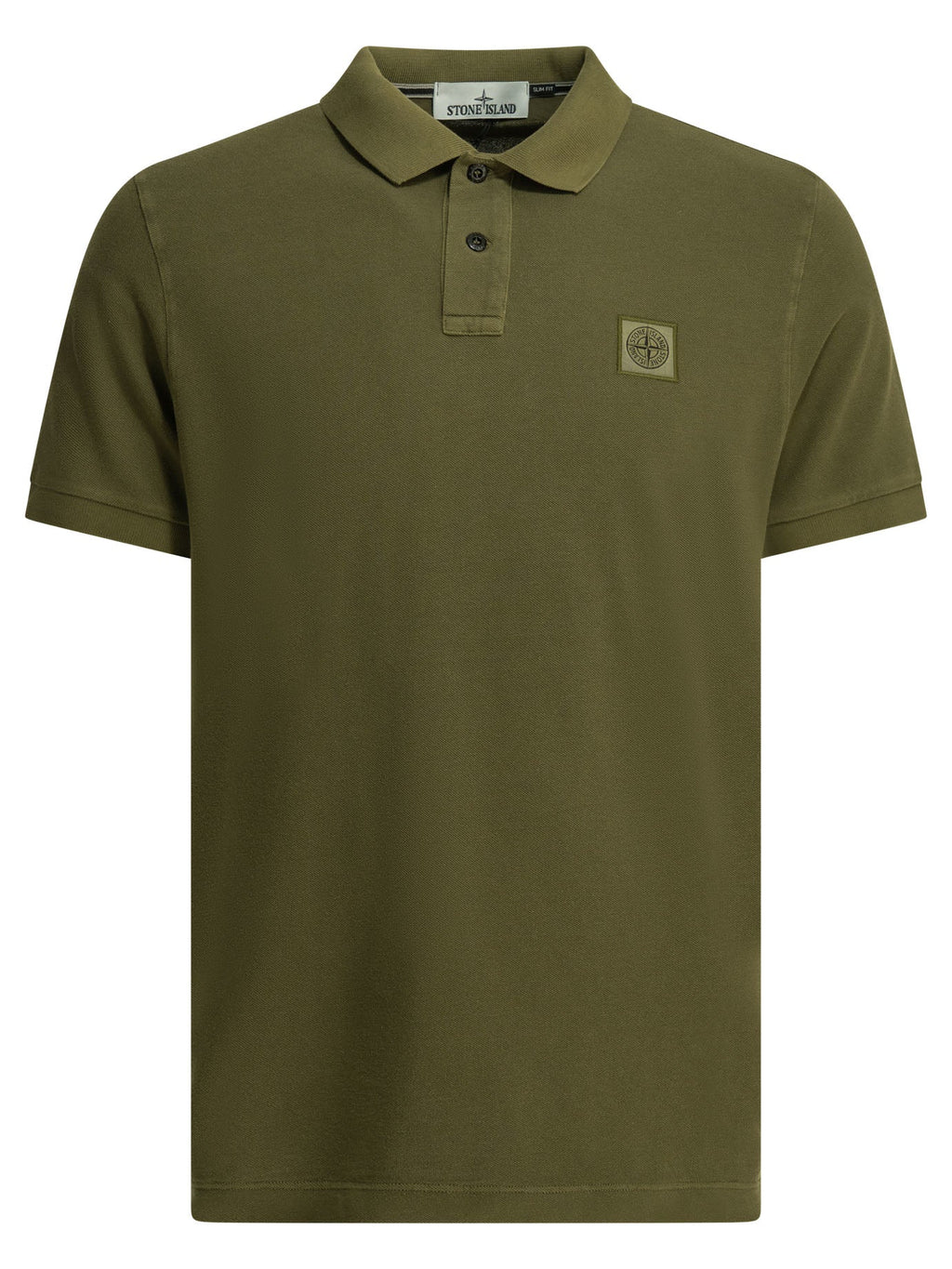 Stone Island Polo Shirt With Buttons And Logo