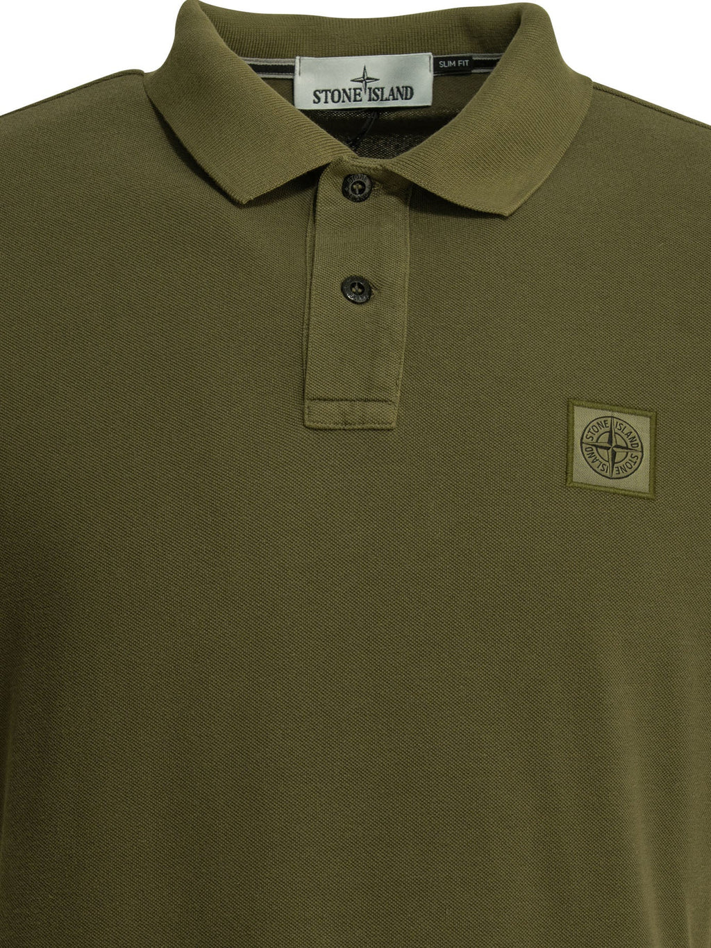 Stone Island Polo Shirt With Buttons And Logo