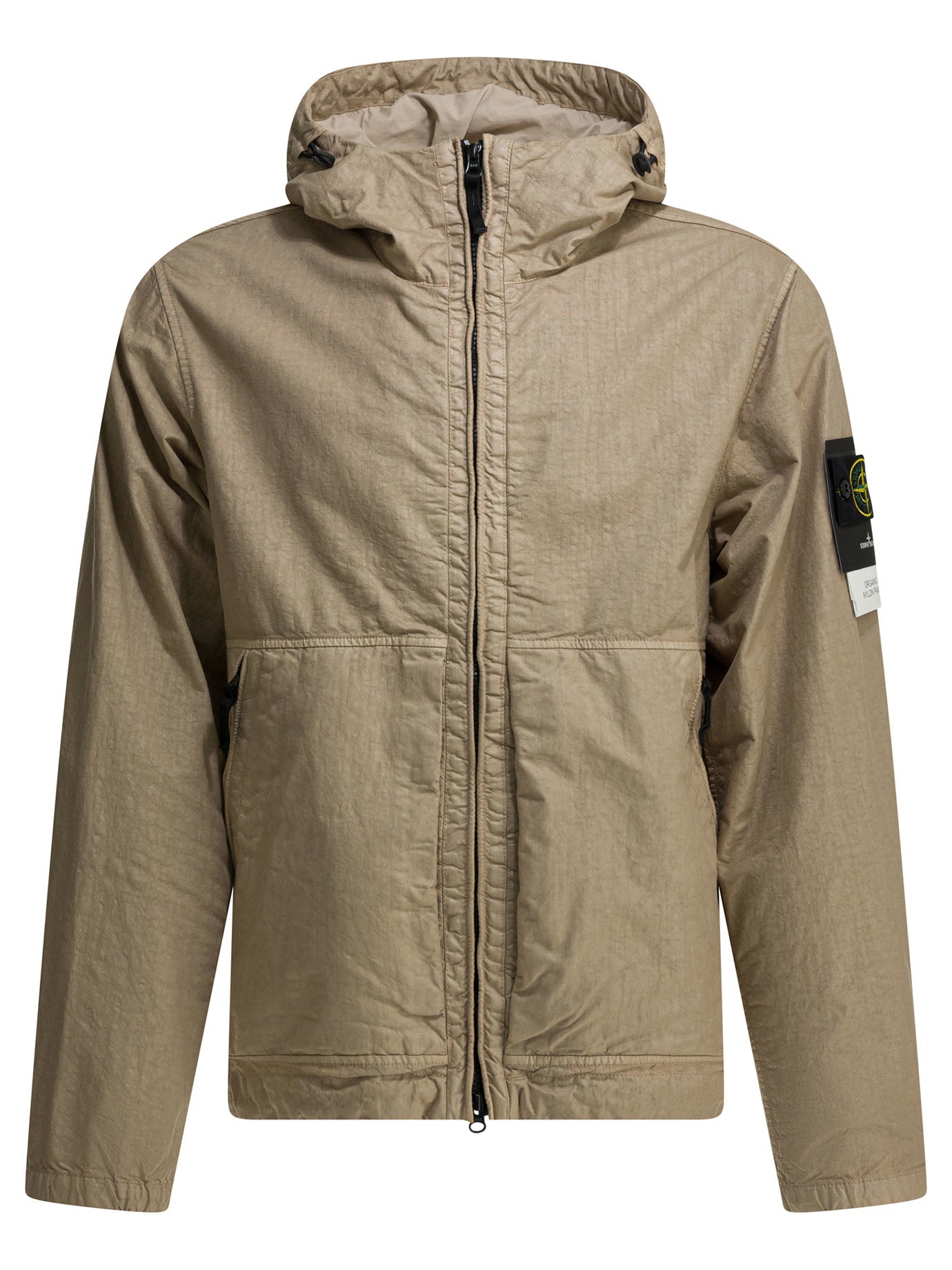 Stone Island Raincoat With Logo