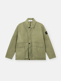 Stone Island Coach Jacket With Pigmented Wax Coating