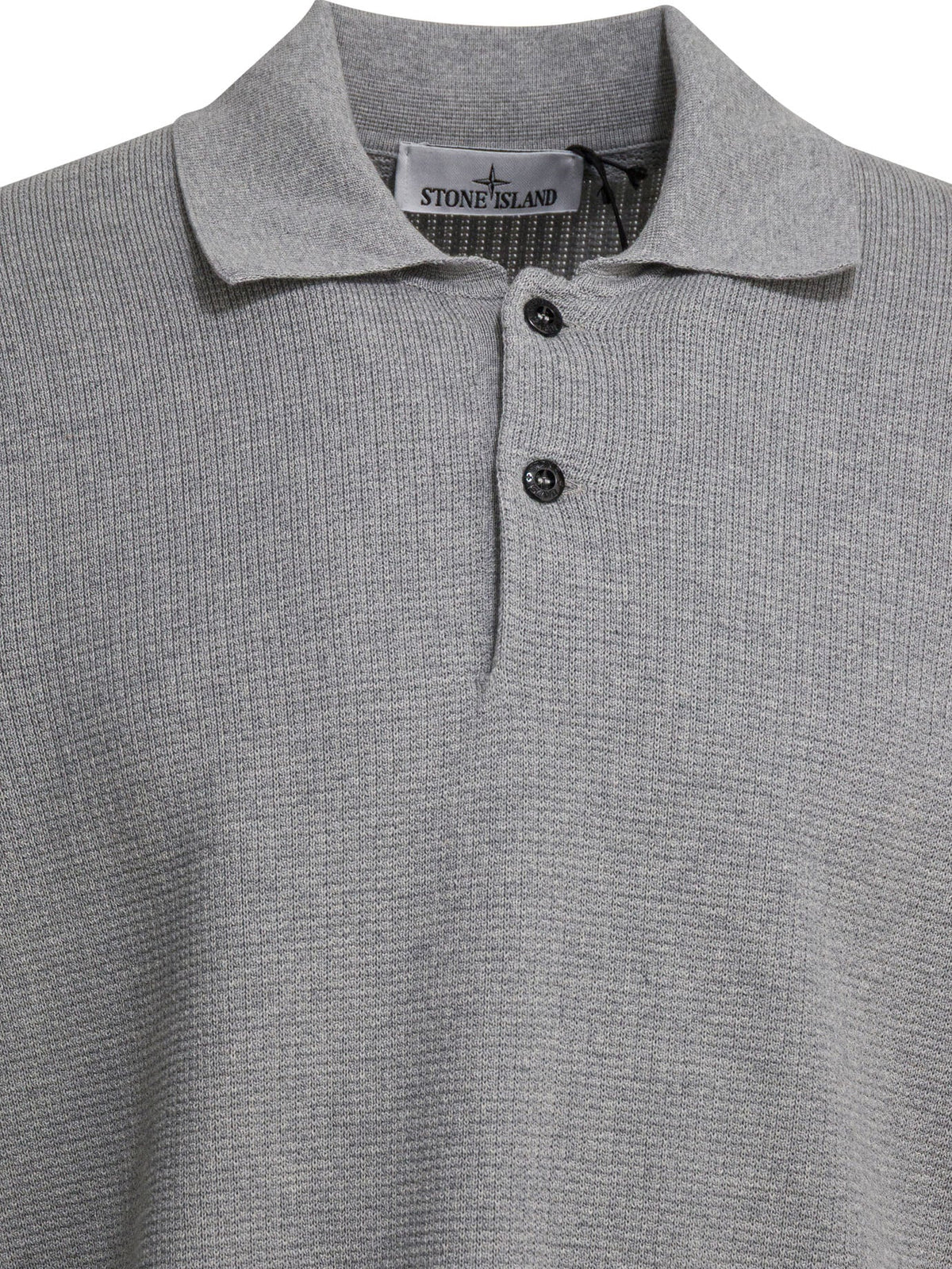 Stone Island Cotton Long Sleeves Polo Shirt