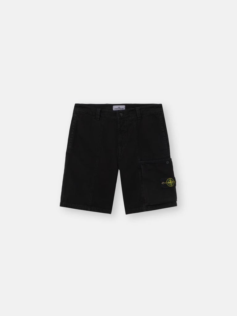 Stone Island Cargo Shorts With Logo Patch