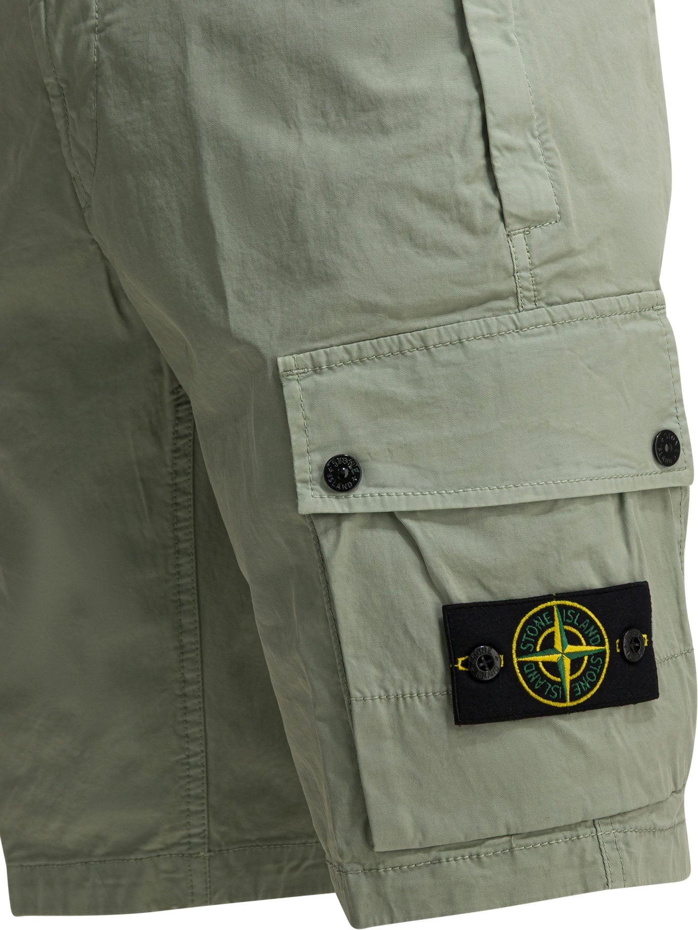 Stone Island Cargo Shorts With Logo