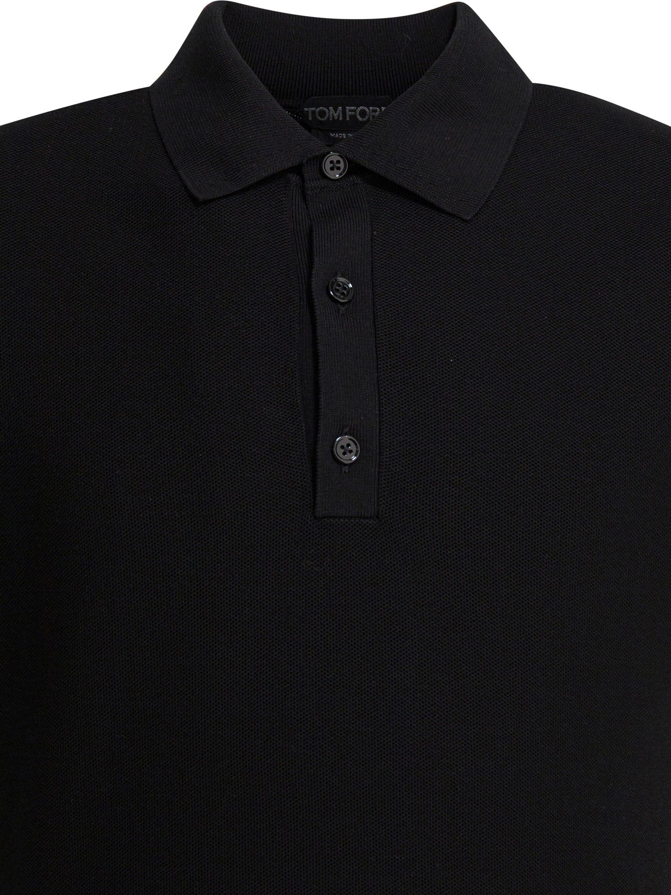 Tom Ford Silk And Cotton Pique Polo Shirt