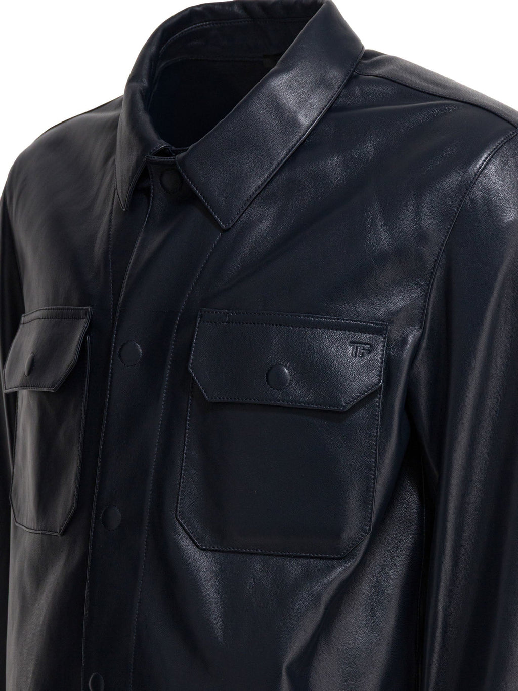 Tom Ford Leather Overshirt Jacket