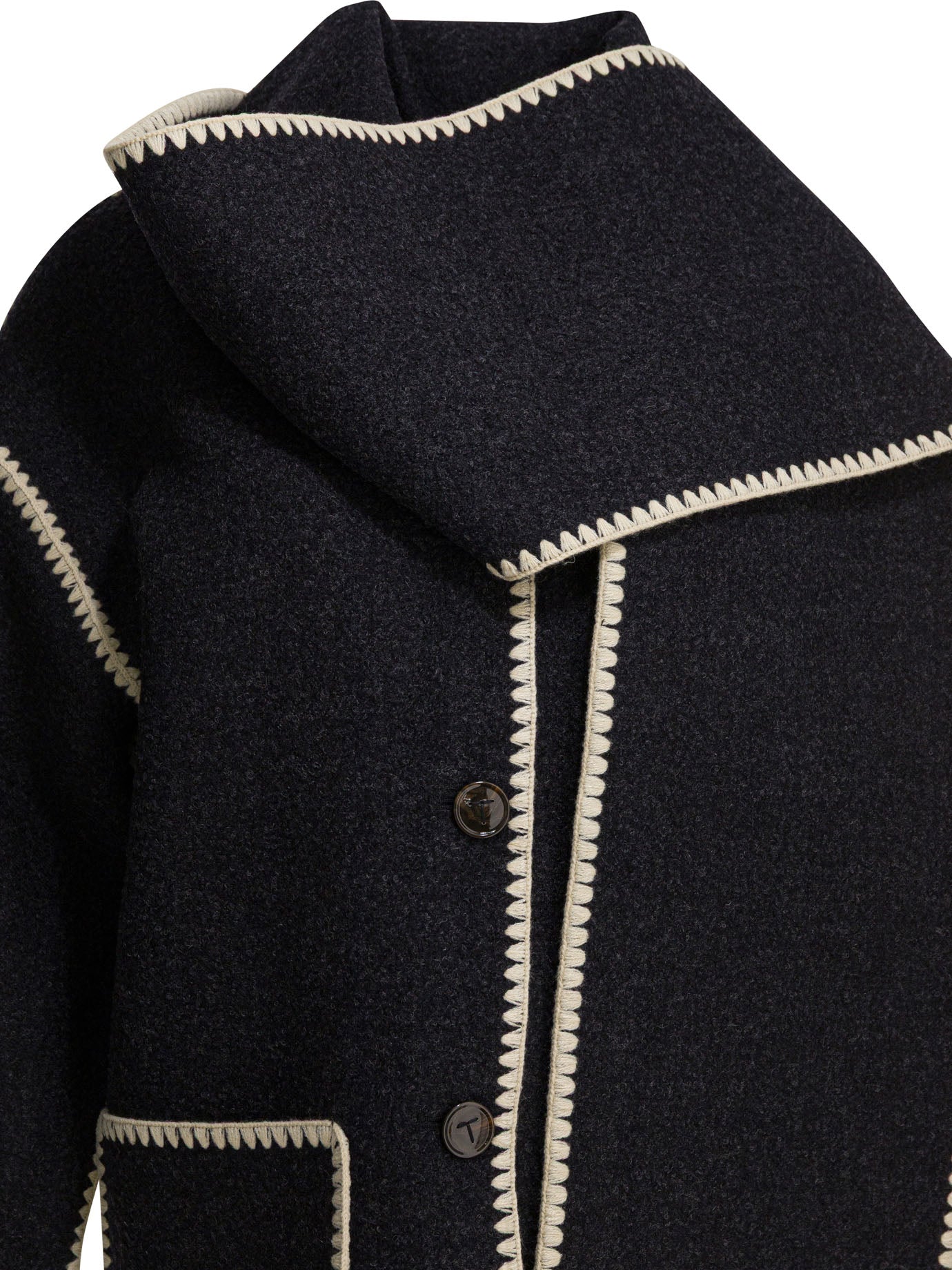 Toteme Coat With Attached Scarf