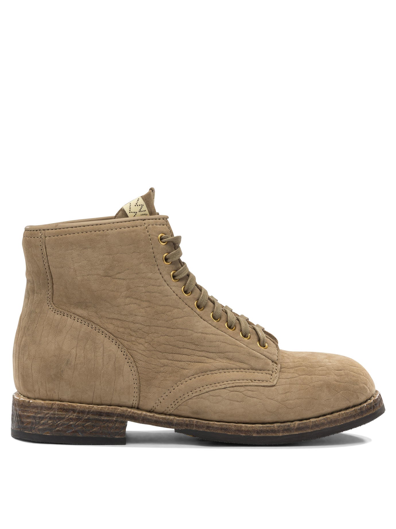 Visvim "brigadier Mid Folk" Lace-up Boots.