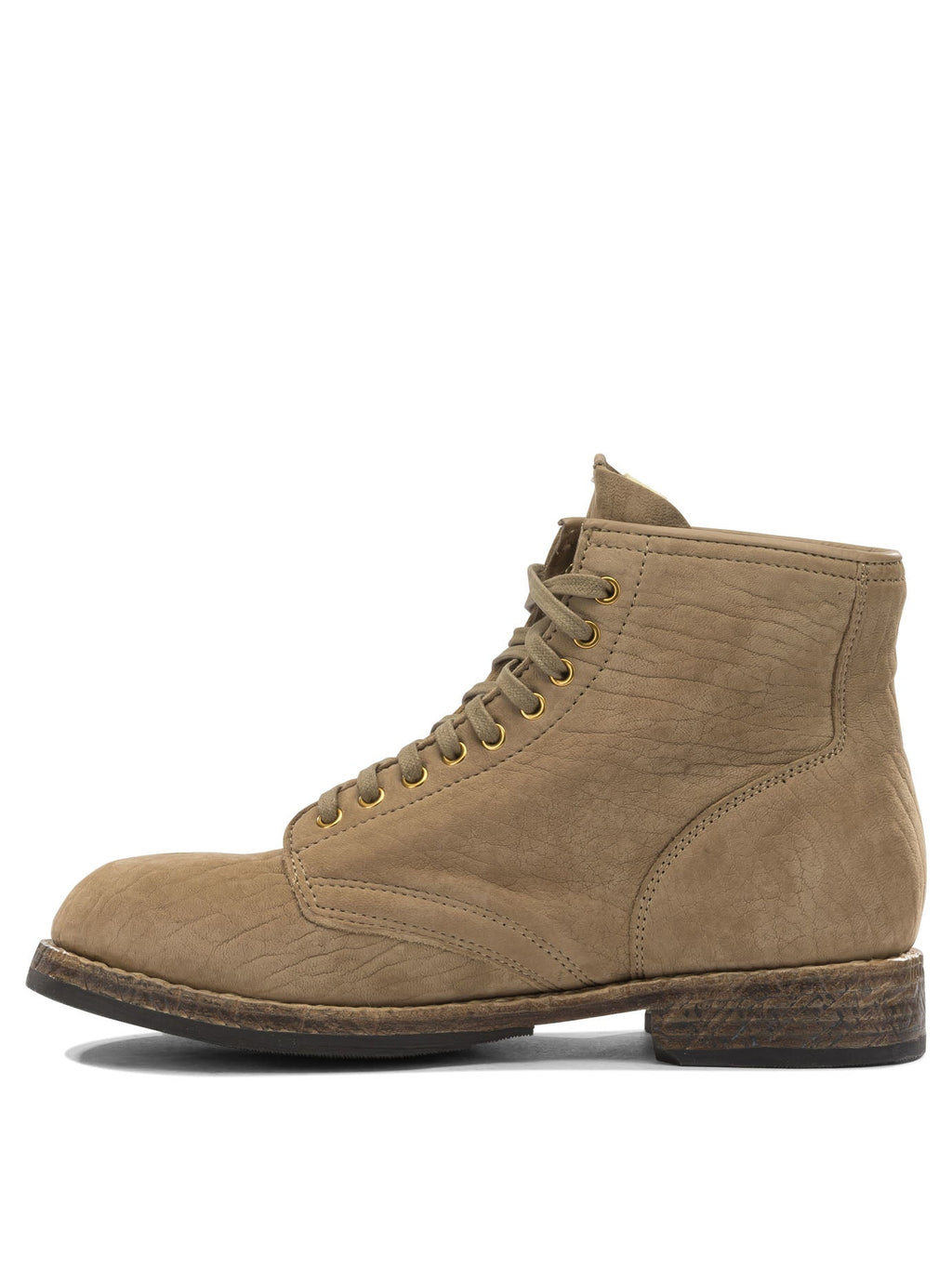 Visvim "brigadier Mid Folk" Lace-up Boots.