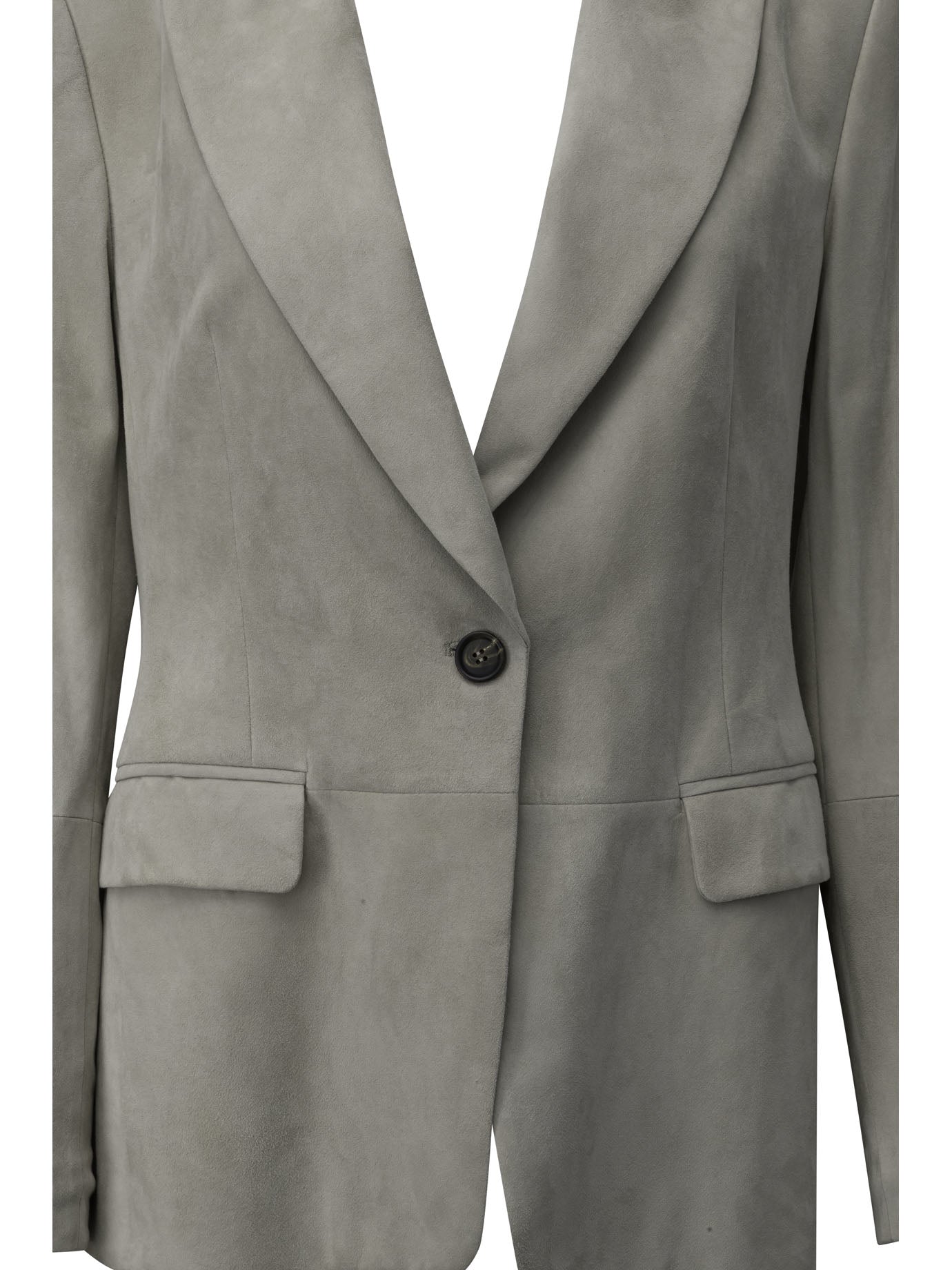 Brunello Cucinelli Suede Leather Blazer Jacket