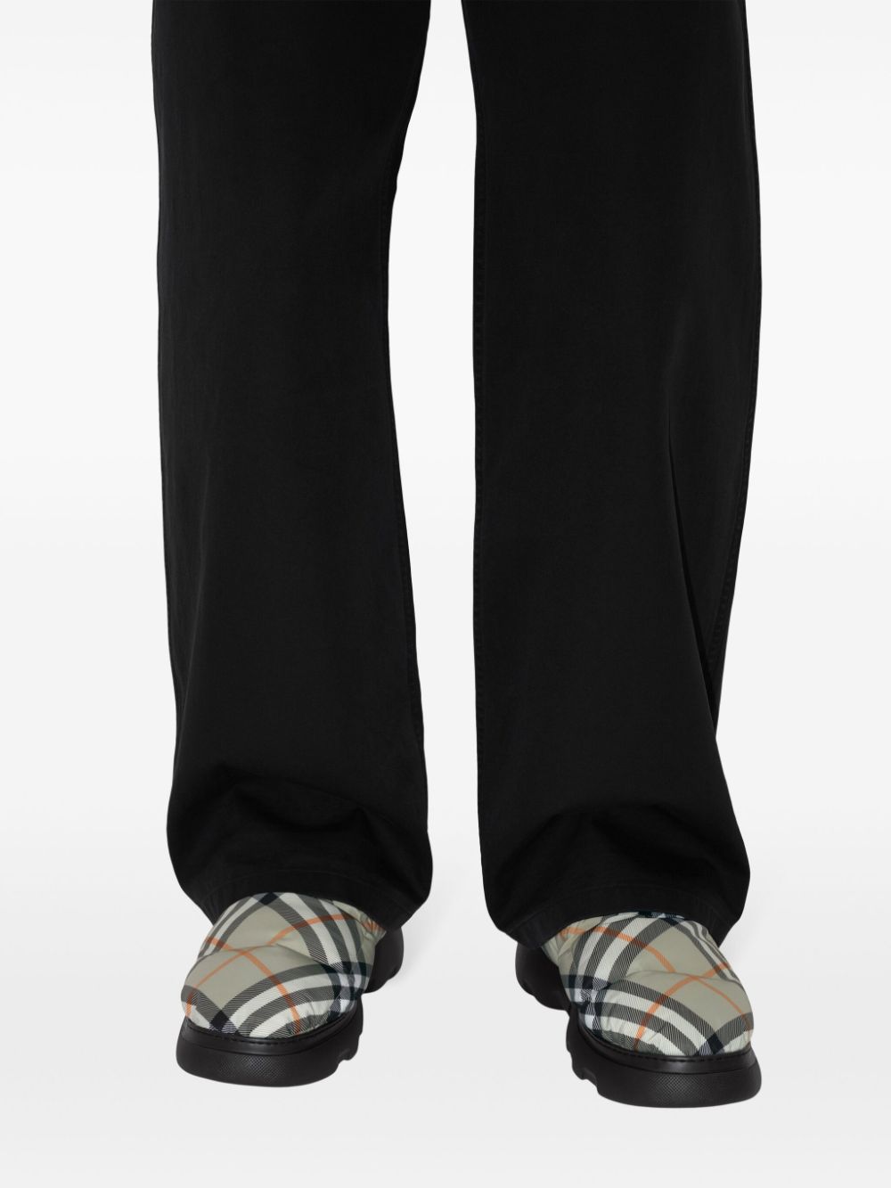 Burberry Check Pattern Pillow Mules