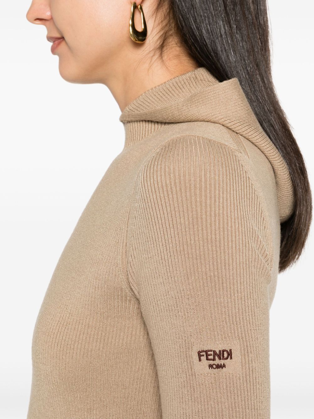 Fendi Short Fitted Dress With Hood