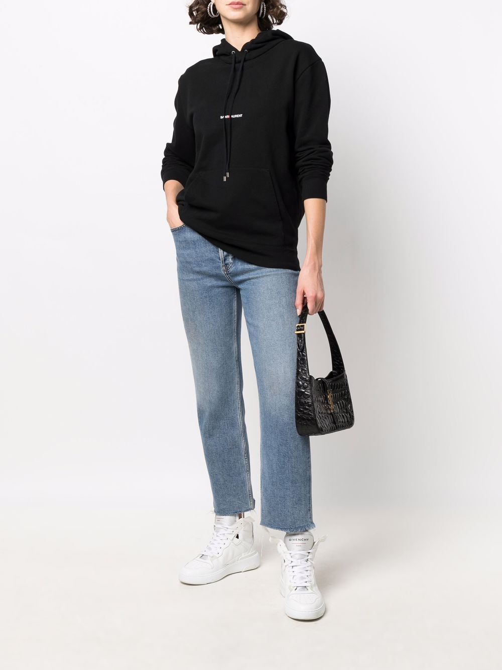 Saint Laurent Hoodie With Logo Print