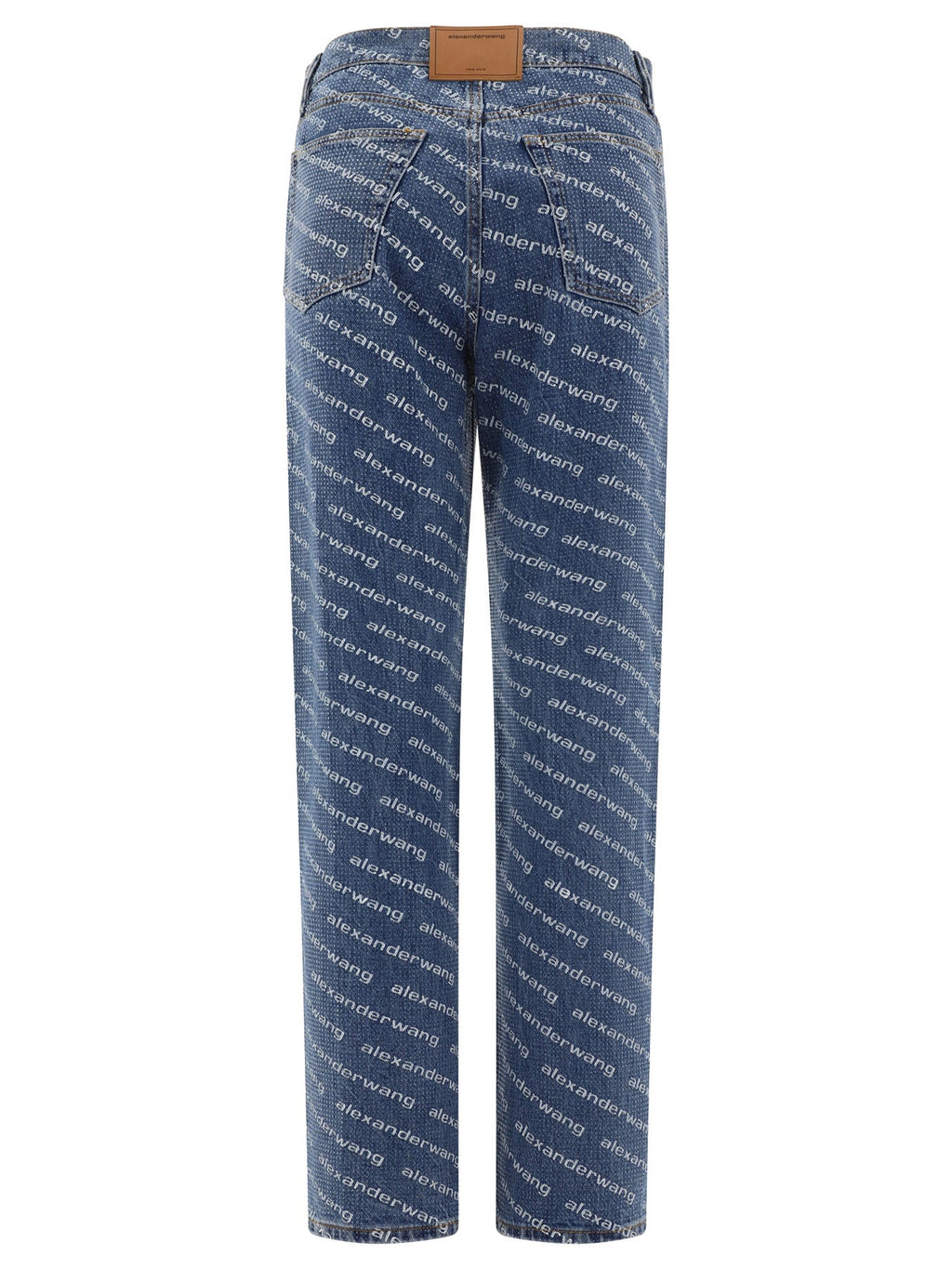 Alexander Wang Jeans With Logo Crystal Hotfix