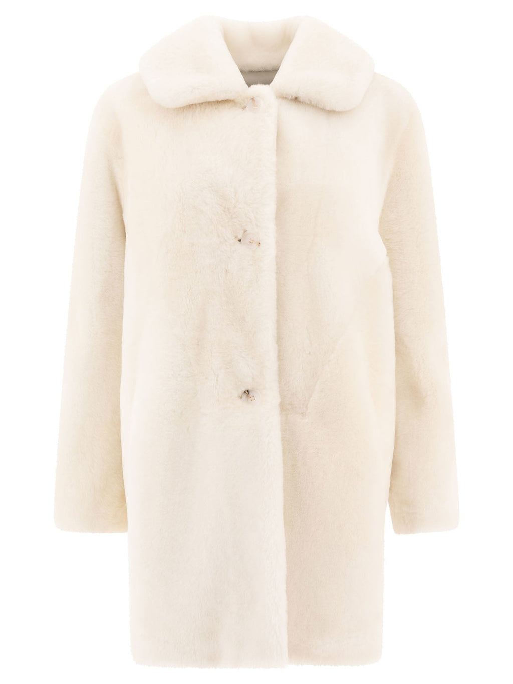 B&w Reversibile Shearling Coat