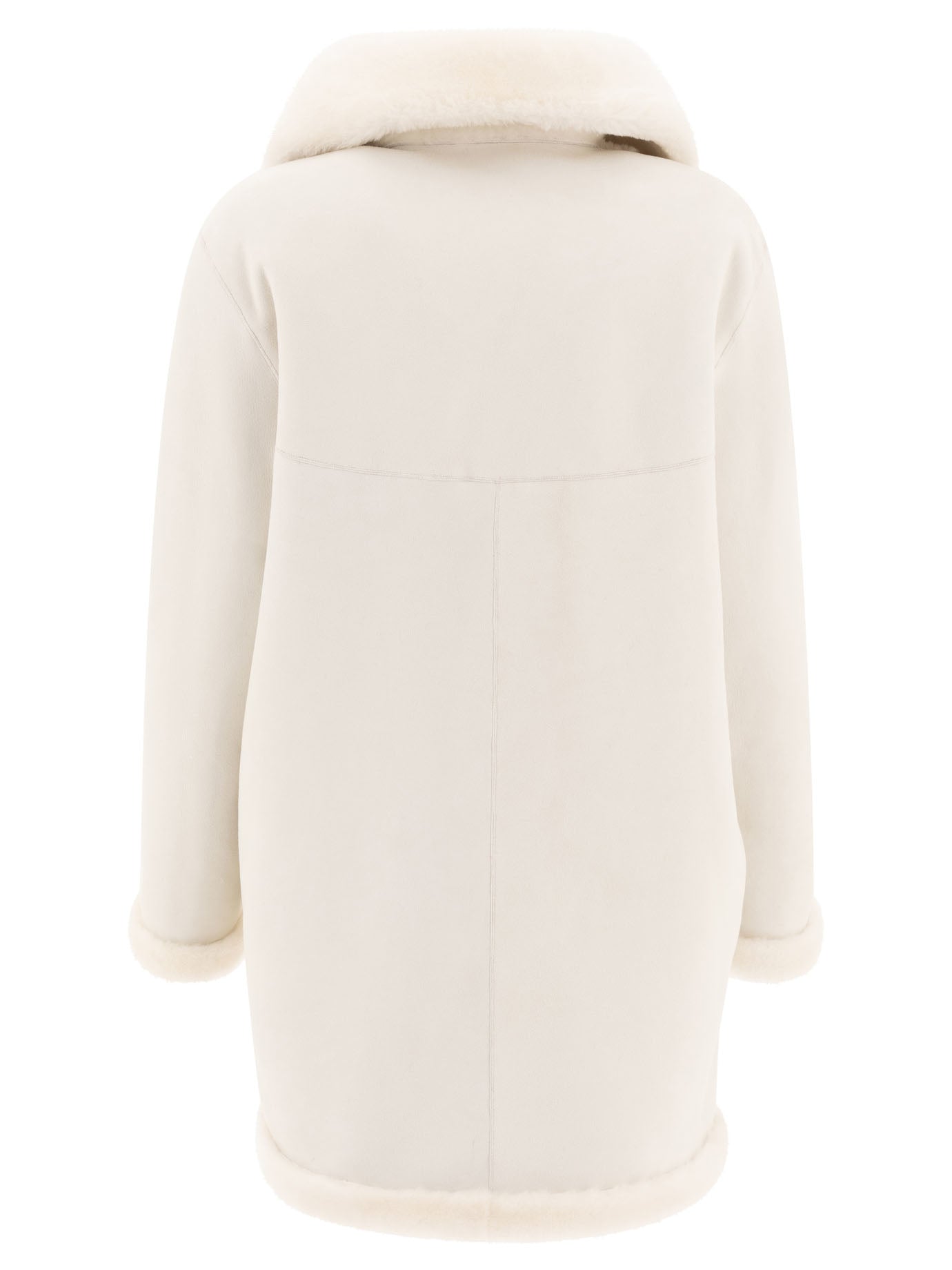 B&w Reversibile Shearling Coat