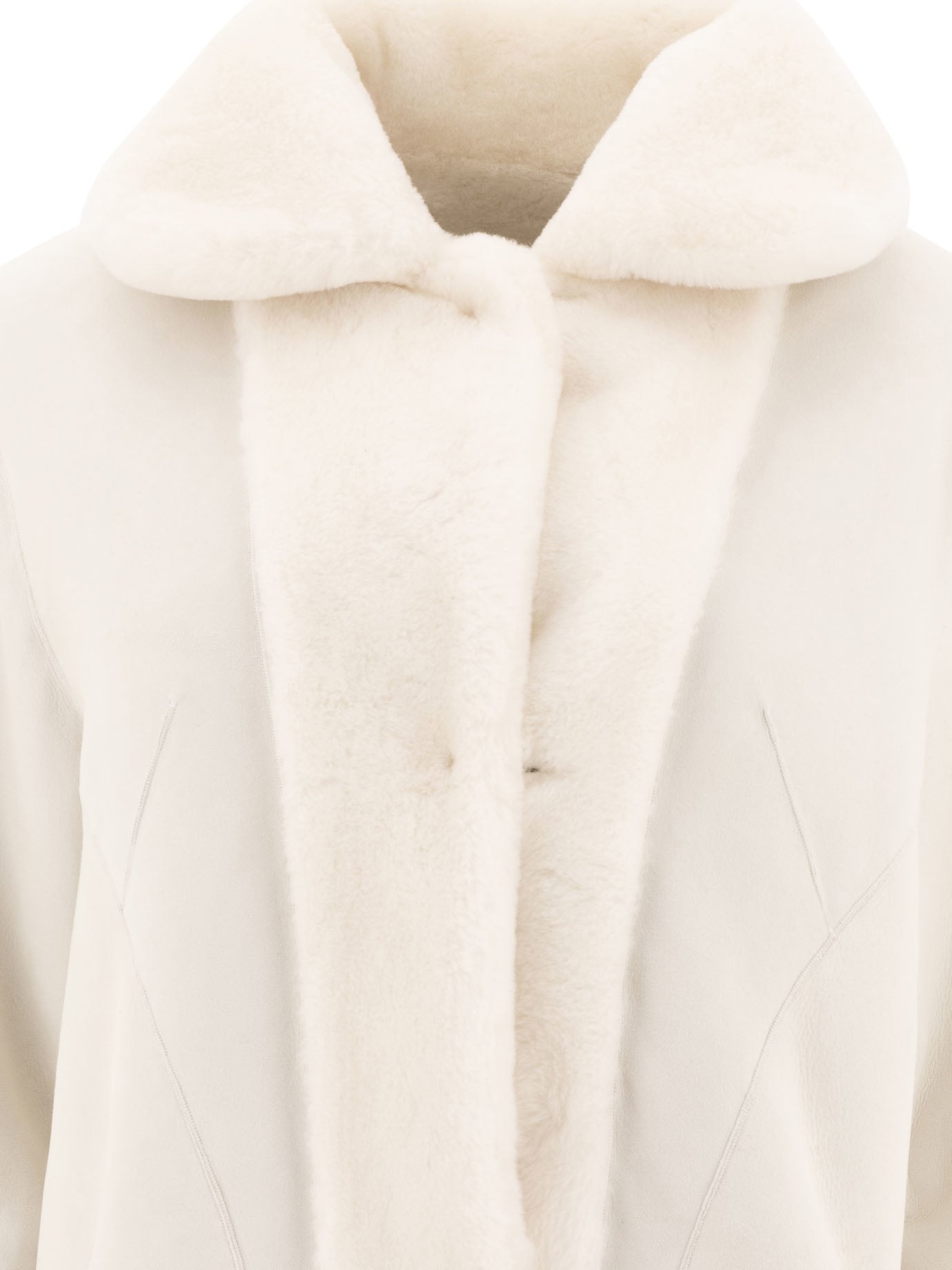 B&w Reversibile Shearling Coat