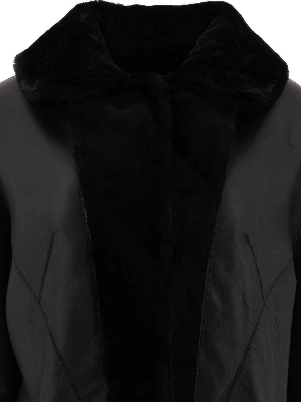 B&w Reversibile Shearling Coat