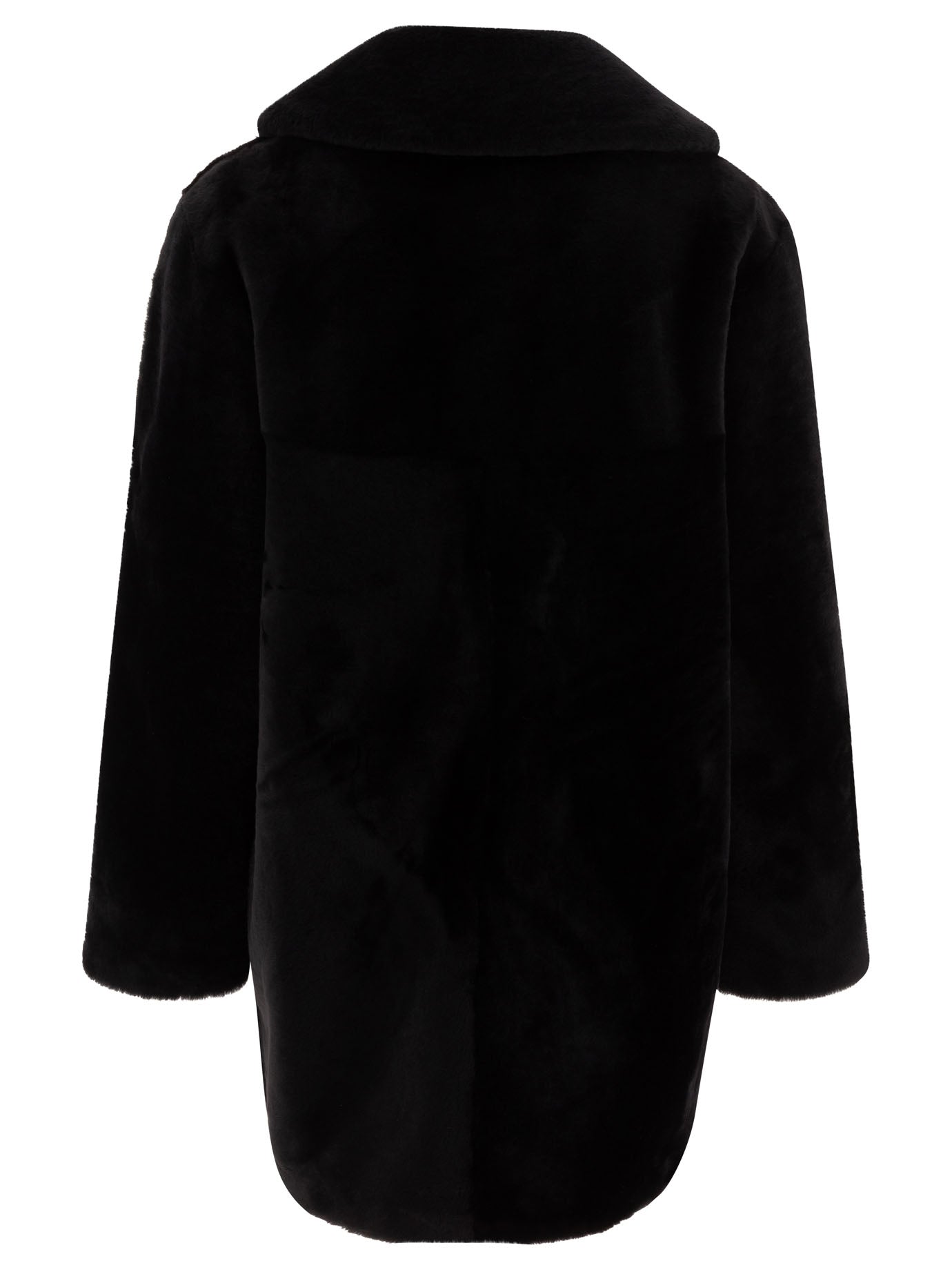 B&w Reversibile Shearling Coat