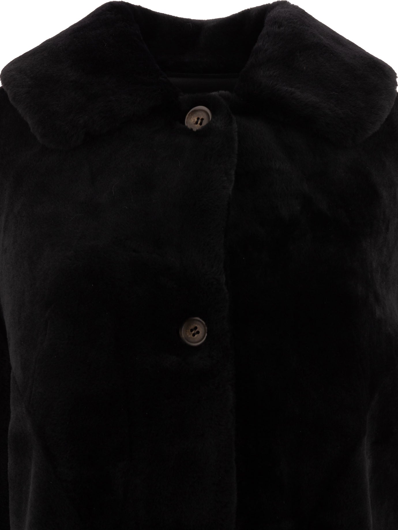 B&w Reversibile Shearling Coat