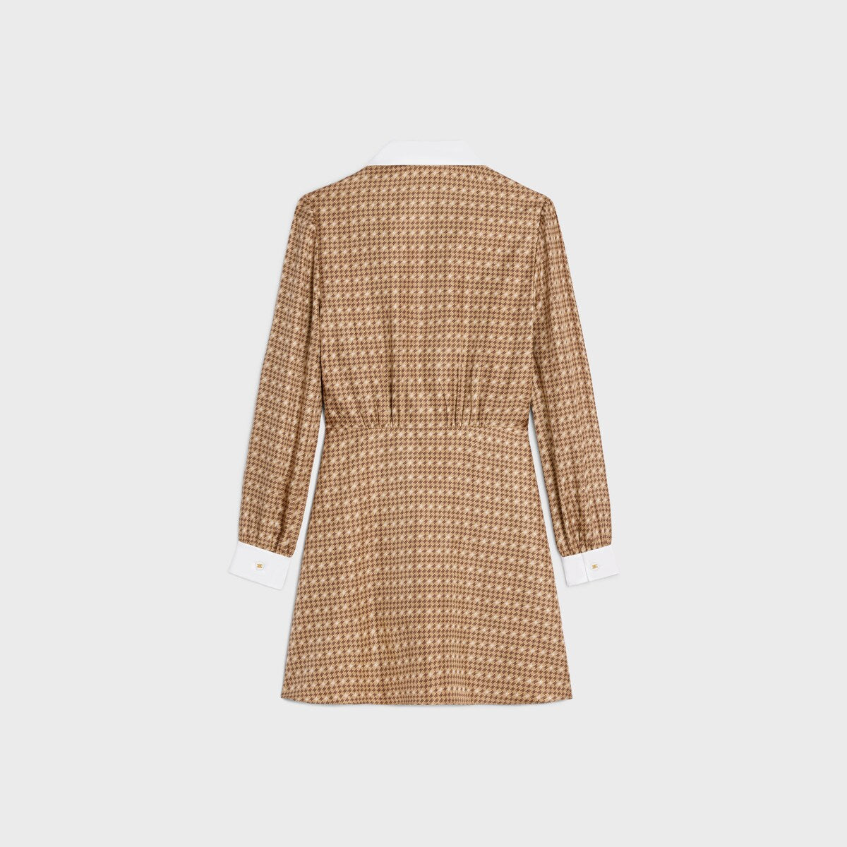 Celine Shirt Dress In Silk Twill