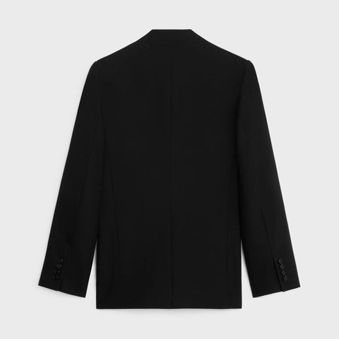 Celine Jacket With Diagonal Wing Collar In Wool