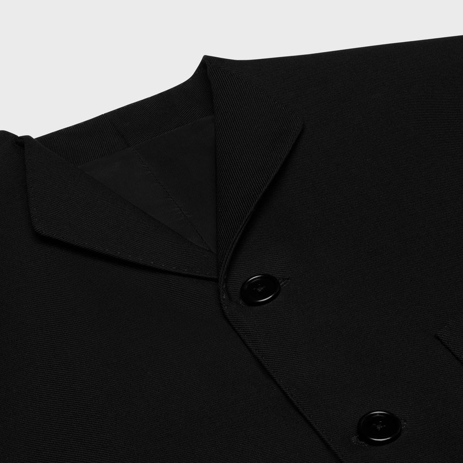 Celine Jacket With Diagonal Wing Collar In Wool