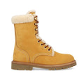 Celine Lace-up Ankle Boots In Shearling