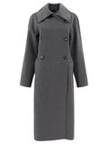 Loewe Double-breasted Coat In Wool And Cashmere