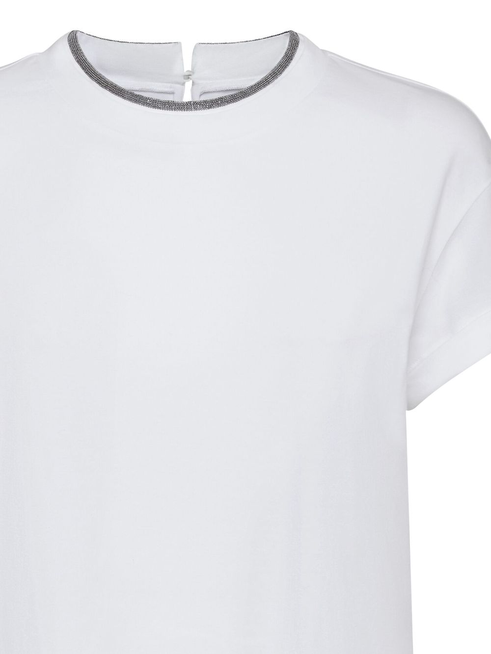 Brunello Cucinelli Cotton T-shirt With Embroidery Collar