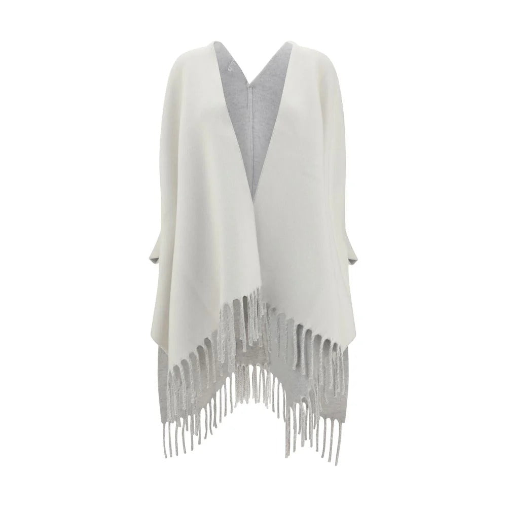 Brunello Cucinelli Reversible Poncho In Cashmere