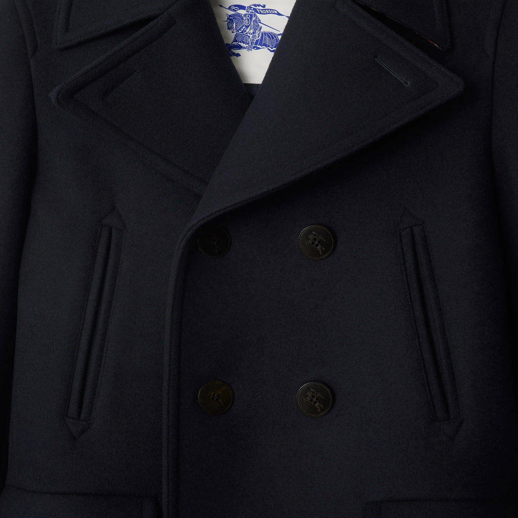 Burberry Pea Coat In Wool