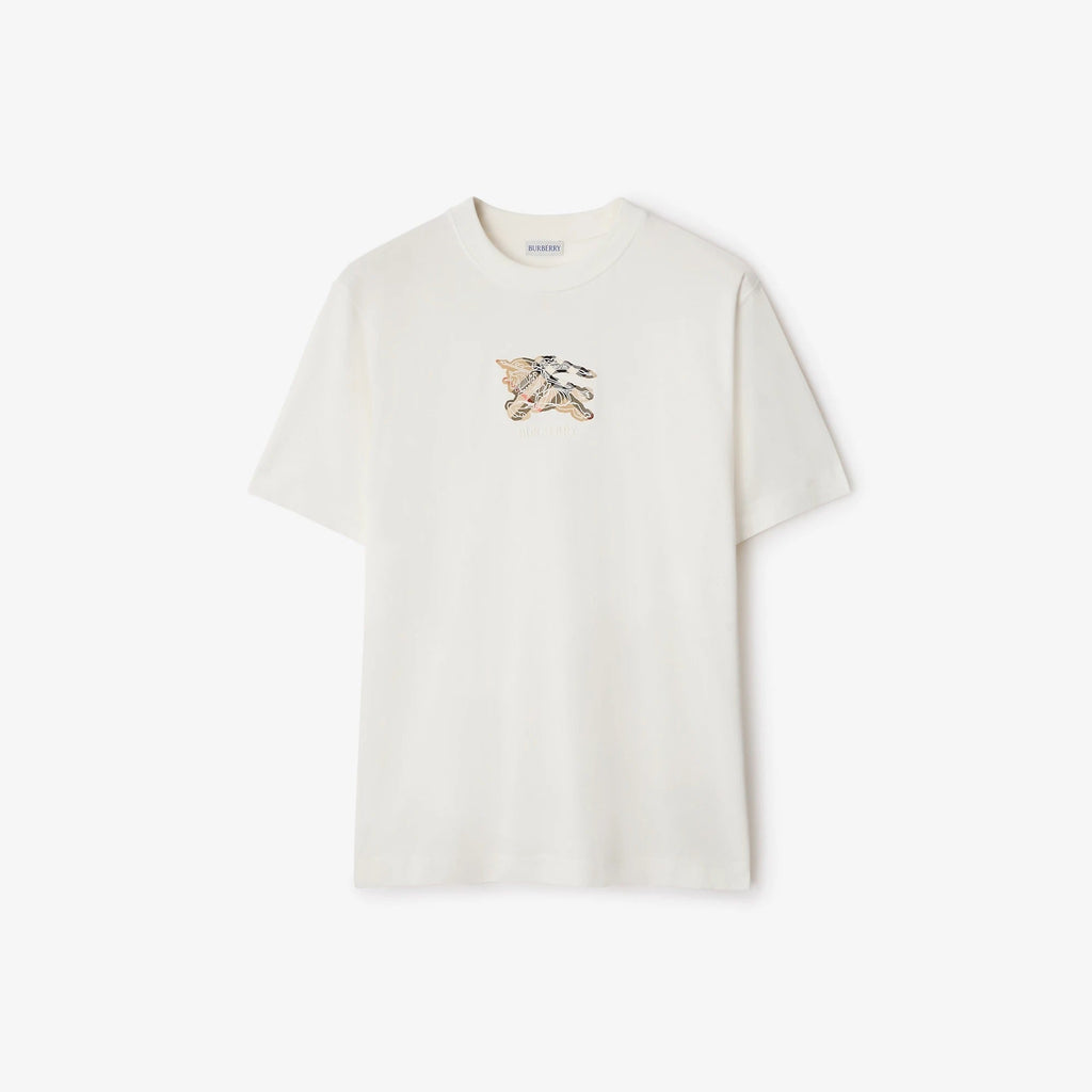 Burberry Equestrian Knight Design Cotton T-shirt