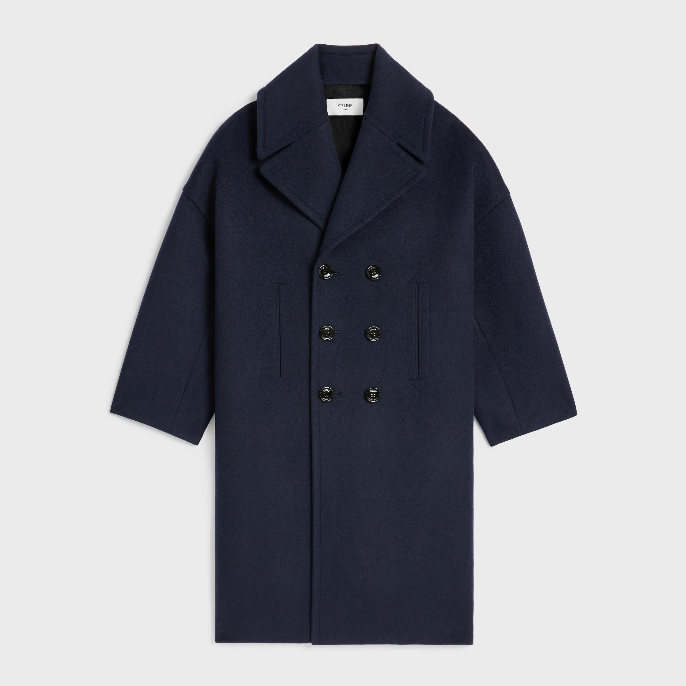 Celine Navy Wool Coat