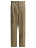 Celine Pleated Pants In Cotton And Virgin Wool