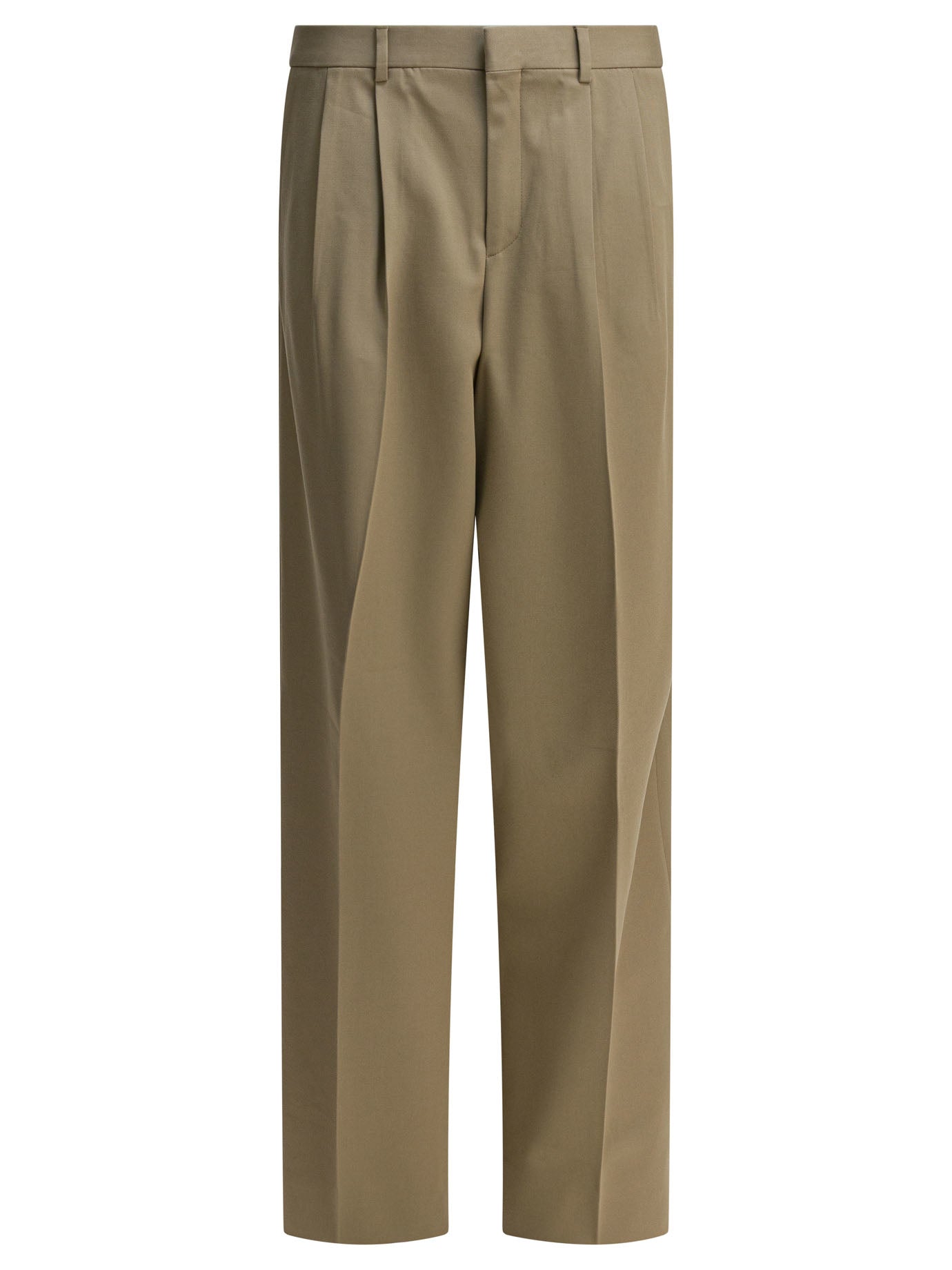 Celine Pleated Pants In Cotton And Virgin Wool