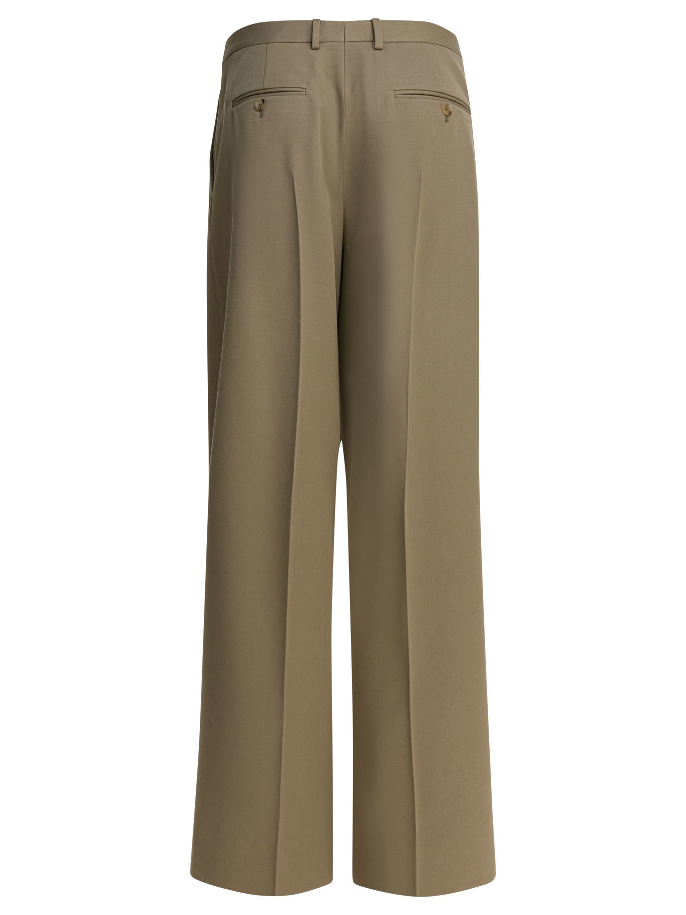 Celine Pleated Pants In Cotton And Virgin Wool