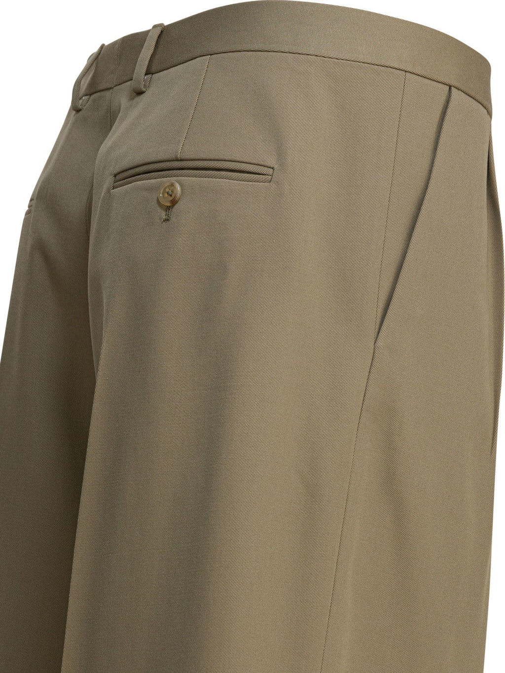 Celine Pleated Pants In Cotton And Virgin Wool