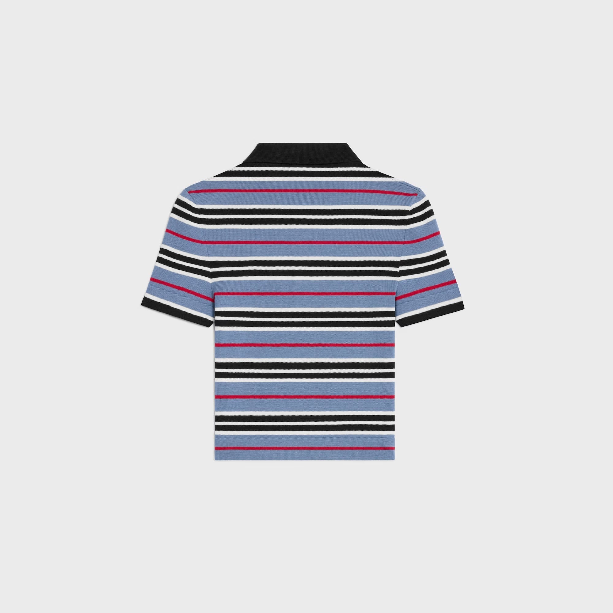 Celine Striped Cotton Polo Shirt