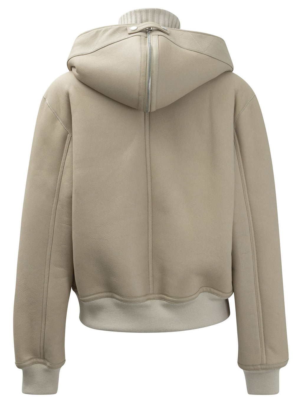 Dior Leather Reversible Jacket With Knitted Turtleneck