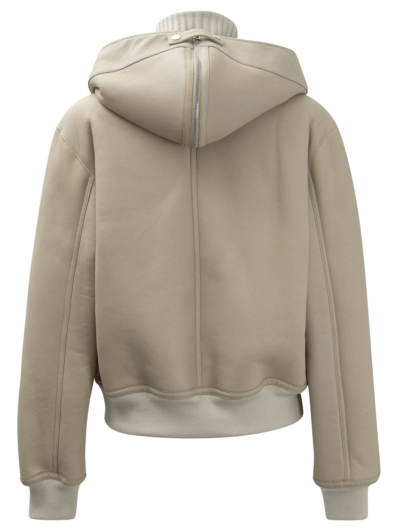 Dior Leather Reversible Jacket With Knitted Turtleneck