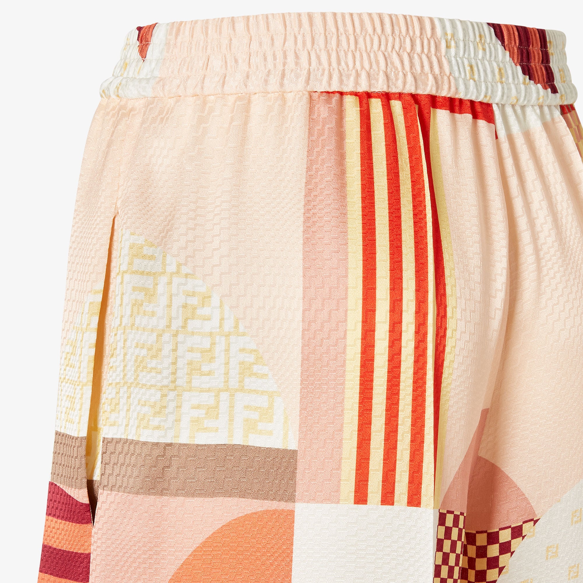 Fendi Patchwork Silk Pants