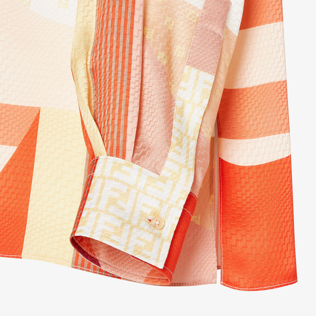 Fendi Patchwork Printed Silk Skirt
