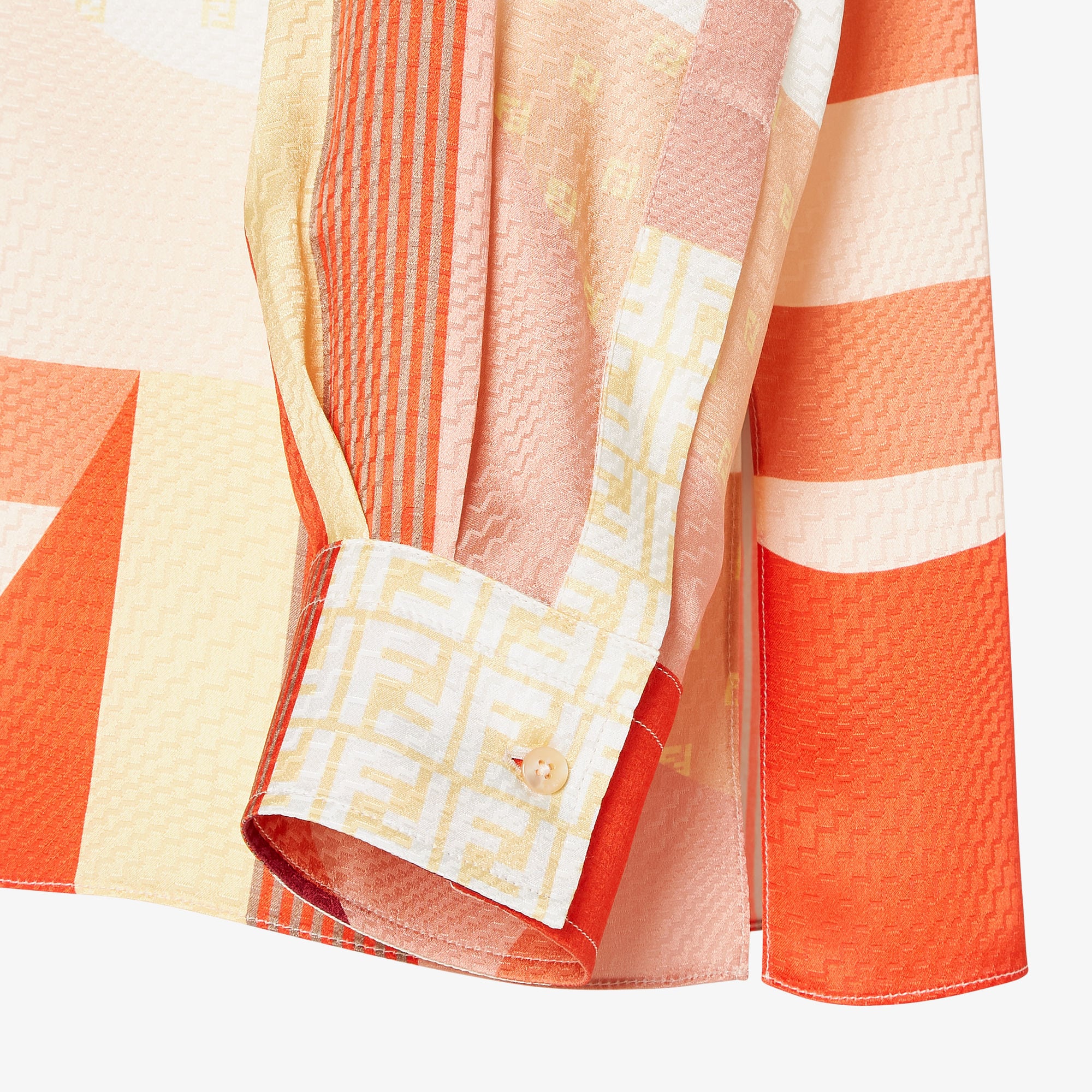 Fendi Patchwork Printed Silk Skirt